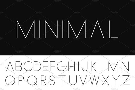 Minimalistic Letters Thin Design Stunning Display Fonts Creative