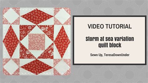 Video Tutorial Quick And Easy Storm At Sea Variation Quilt Block Youtube