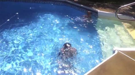 The Boys Swimming Laps In The Pool Youtube