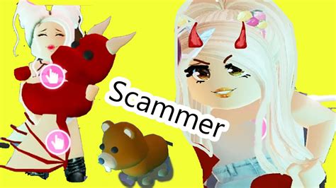 Exposing A Trade Scammer She Got Caught Scamming In Adopt Me Roblox Game