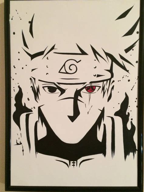 Kakashi Print A4 By Shaaanjaroartfi On Etsy Naruto Sketch Wallpaper