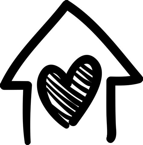 House With Heart Hand Drawn Building Svg Png Icon Free Download 67300