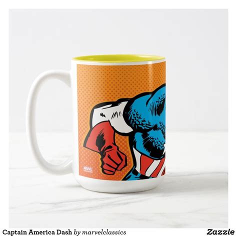 captain america dash two tone coffee mug zazzle mugs marvel mug create your own mug