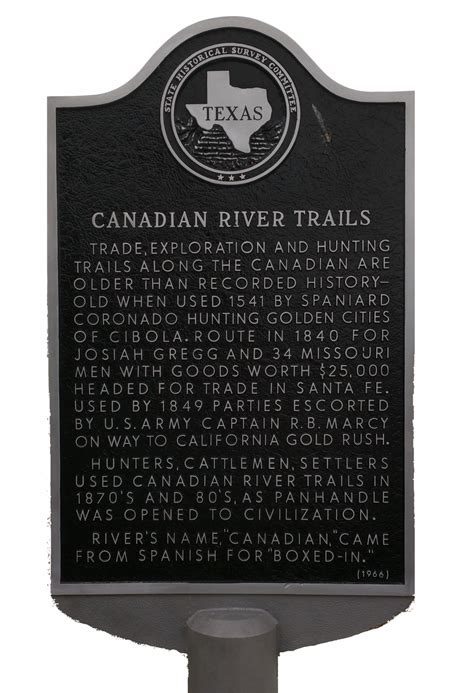 History Of The Canadian River Trails City Of Canadian Texas