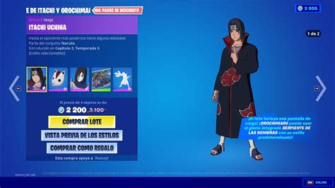 Nuevas Skins Itachi Hinata Orochimaru Y Gaara Nueva Tienda Fortnite