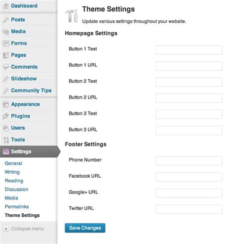 How To Create A Settings Page For Your Wordpress Theme Clicknathan Handmade Websites