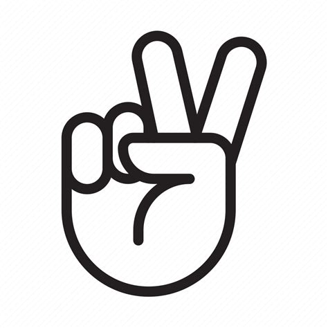 Finger Hand Peace Palm Two Icon Download On Iconfinder