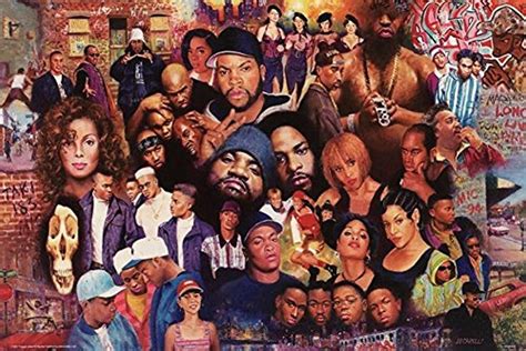Legends Of Rap And Hip Hop 80sand 90s 36x24 Art Print Poster Ll Cool