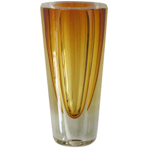 Well Executed Faceted Sommerso Hand Blown Glass Vase Made By Mandruzzato At 1stdibs