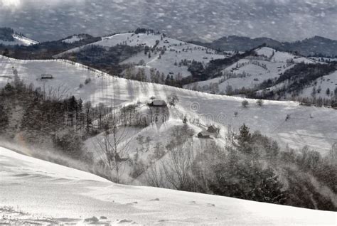 Winter In Romania Carpathian Mountains In Transylvania Stock Image