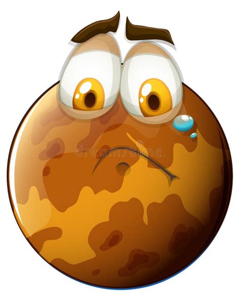 Brown Planet With Face Stock Illustration Illustration Of Feeling