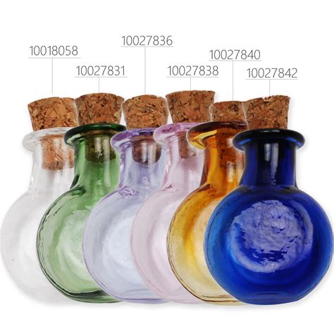 10pcs Small Glass Vials With Cork Glass Bottle Tiny Bottlesmulticolor