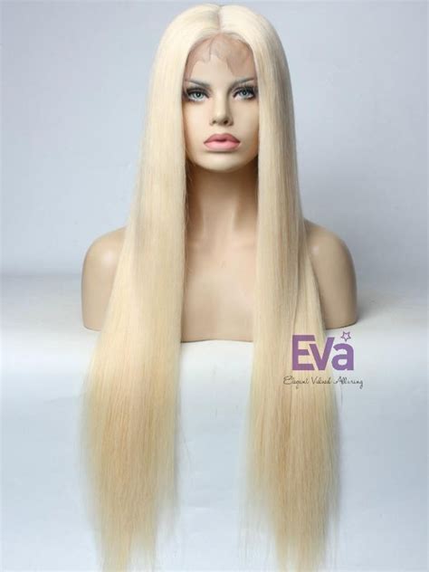 Platinum Blonde Virgin Human Hair Wig 16 Frontal Hairstyles Wig