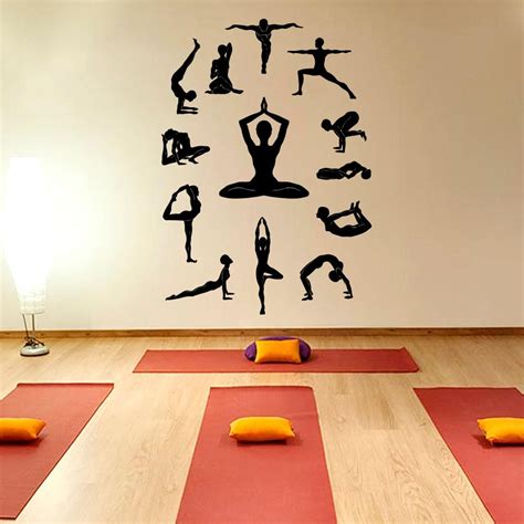 Yoga Wall Decal Vinyl Sticker Yoga Studio Decor Lotus Yoga Etsy