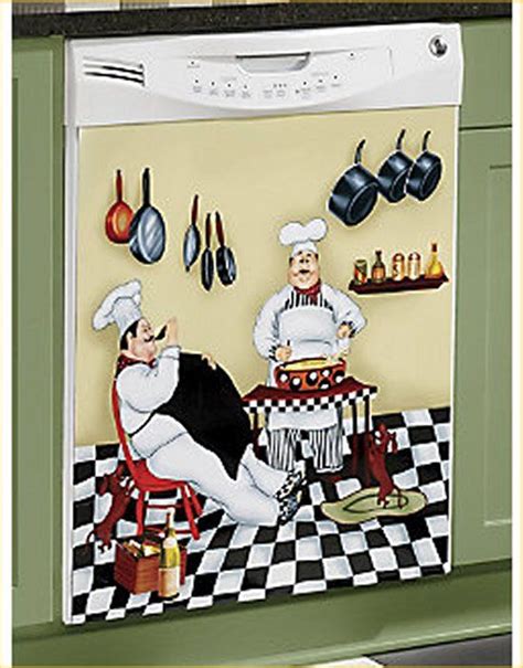 Sold by ami ventures inc. Fat Chef Dishwasher Magnet Bistro Kitchen Door Cover ...