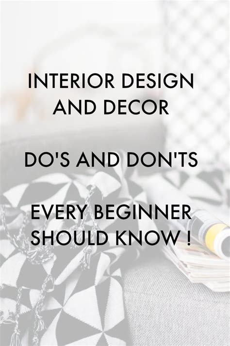 6 decorating and remodeling tips from a top interior designer. Interior Design Advice: Do's and Don'ts Every Beginner ...