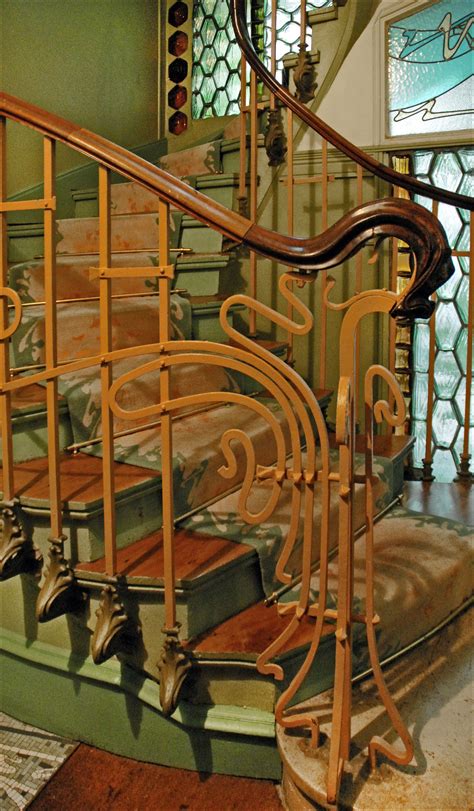 Art Nouveau Stairs At Castel Béranger Paris 1898 By Hector