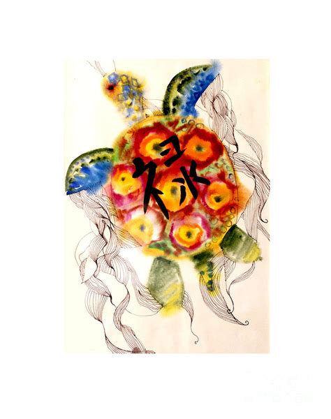 Tortoise Feng Shui Painting By Viki Vehnovsky Fine Art America
