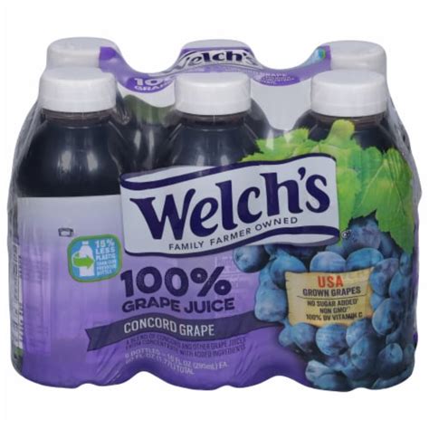 Welchs 100 Concord Grape Juice 6 Bottles 10 Fl Oz Kroger