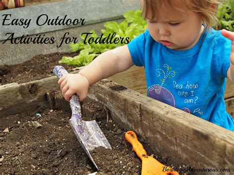 Easy Outdoor Activities For Toddlers