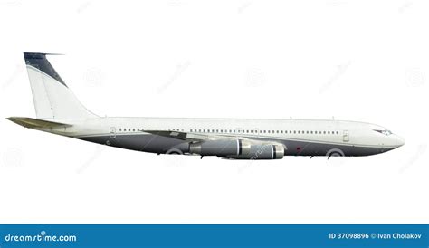 Classic Jet Airplane Isolated Side View Stock Photo Image Of Side