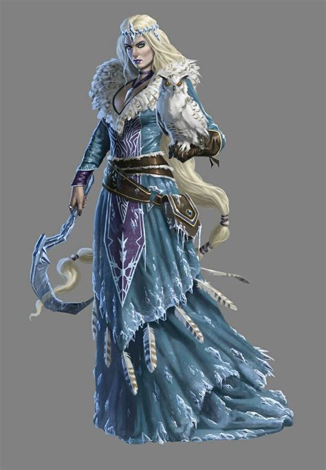 Female Ice Witch Pathfinder Pfrpg Dnd Dandd D20 Fantasy Concept Art