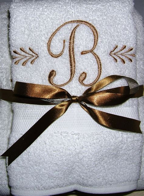 Monogram Bath Towel Set Luxury Bath Linens Monogrammed Bath Towels