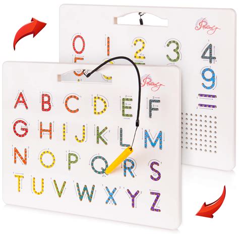 Buy Magnetic Alphabet Tracing Board Double Sided Letters And Numbers