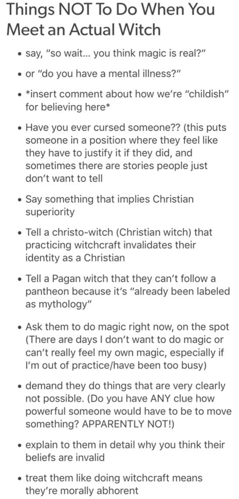 Things Not To Do When You Meet An Actual Witch Say So Wait You