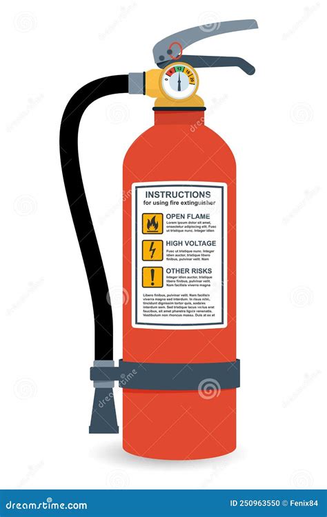 Fire Extinguisher Vector Isolated Image Fire Protection Device Used