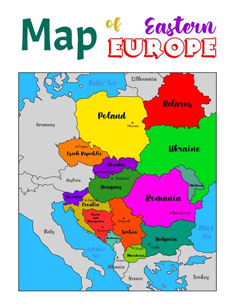 6 Best Images Of Printable Maps Of Eastern Europe Eas