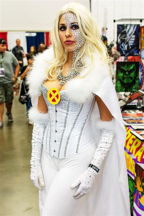 Emma Frost Cosplay 2014 Dallas Comic Con A Little Much On The Face