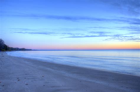 Dawn Over Lake Michigan At Harrington Beach State Park Wisconsin Image