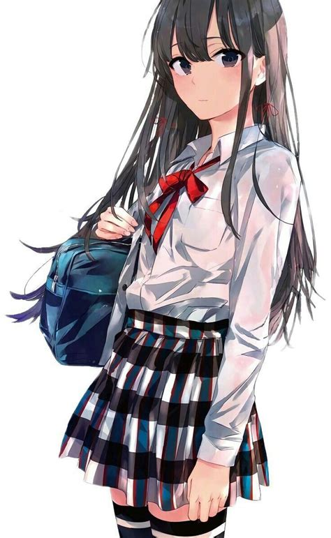 Anime Girl High School Uniform Kawaii Anime Girl Manga Kawaii Cool