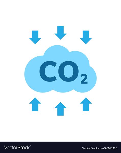 Co2 Emissions Icon Carbon Gas Cloud Royalty Free Vector
