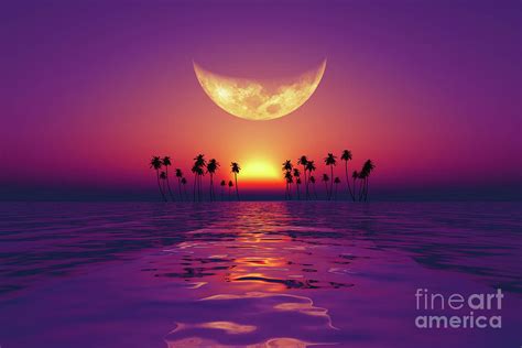 Big Moon Over Purple Sunset Photograph By Aleksey Tugolukov