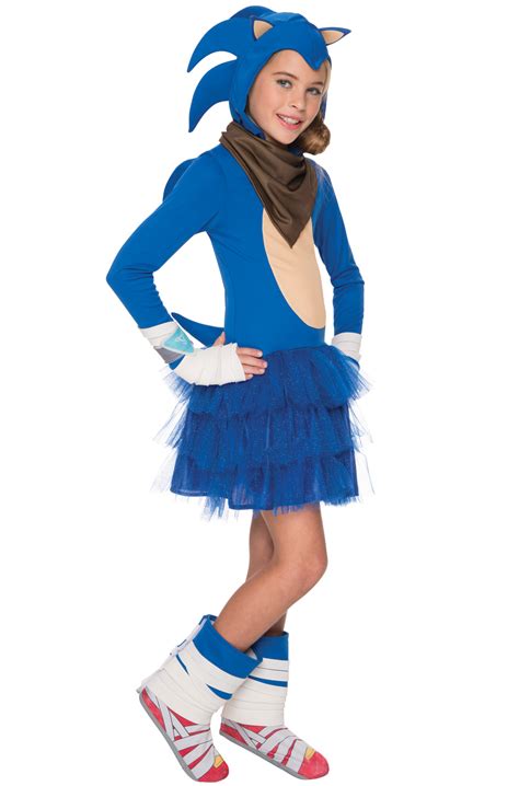 Sonic The Hedgehog Sonic Boom Costume Dress Headpiece Tail Girls 34176