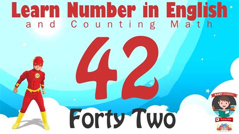 Learn Number Forty Two 42 In English And Counting Math Youtube