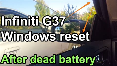 Infiniti G37 Coupeconvertible Windows Reset After Dead Battery Youtube