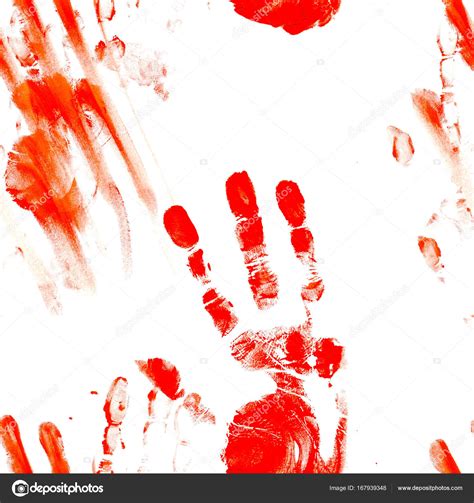 Bloody Handprints On Dirty Wall — Stock Photo © Chevnenko 167939348