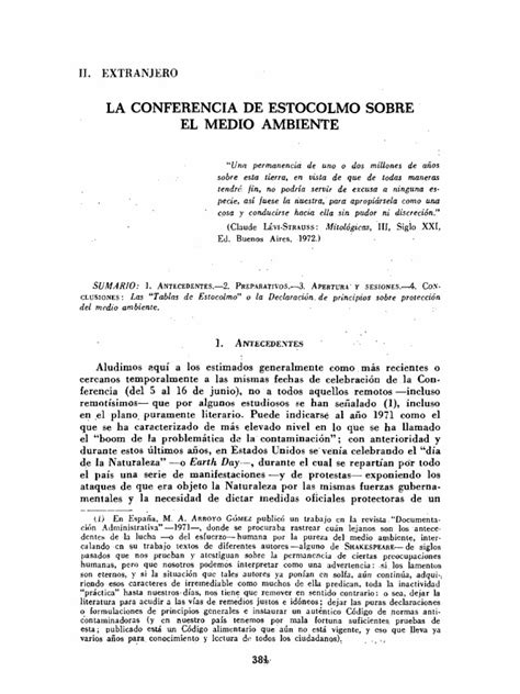 1972 analisis declaracion de estocolmo naciones unidas relaciones internacionales