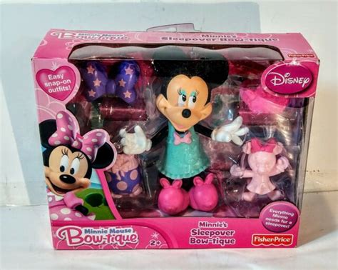 Disney Fisher Price Disney Minnie Mouse Bowtique Sleep Over Rare Ebay
