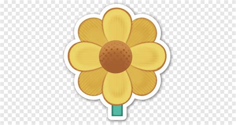 Etiqueta Emoji Flor Amarela Png Pngegg