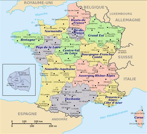 Numérotation Des Départements Français — Wikipédia tout Carte Numero ...