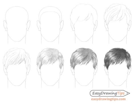 How To Draw Male Hair Step By Step Easydrawingtips Drawing Male
