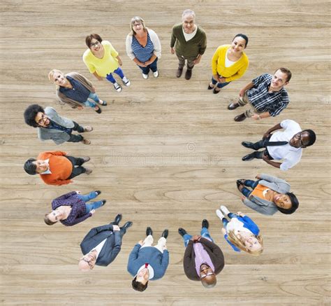 Diverse Multiethnic Colorful People Forming A Circle Stock Image Image Of Effect Aerial 40797753