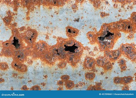 Rust On Galvanized Sheet Stock Photo Image 45789868