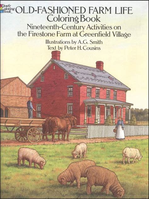 Old Fashioned Farm Life Coloring Book Dover Publications 9780486261485