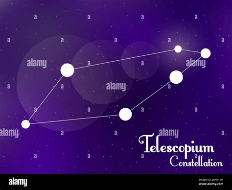 Telescopium Constellation Starry Night Sky Cluster Of Stars Galaxy