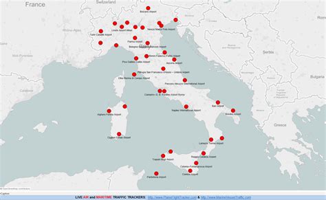 Italy Airports Map Plane Flight Tracker